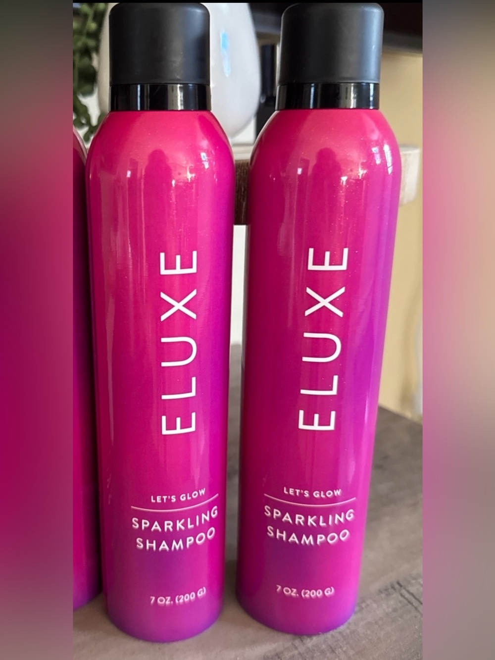 Luxe Sparkling Shampoo Bottle in Bright Pink